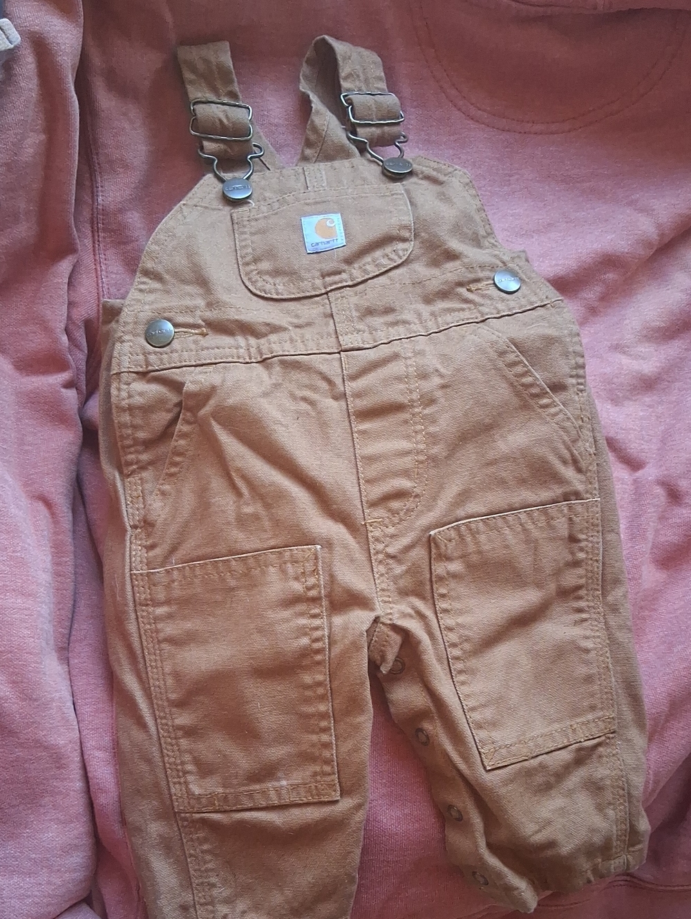 Carhartt Tan Canvas Kids Overalls
